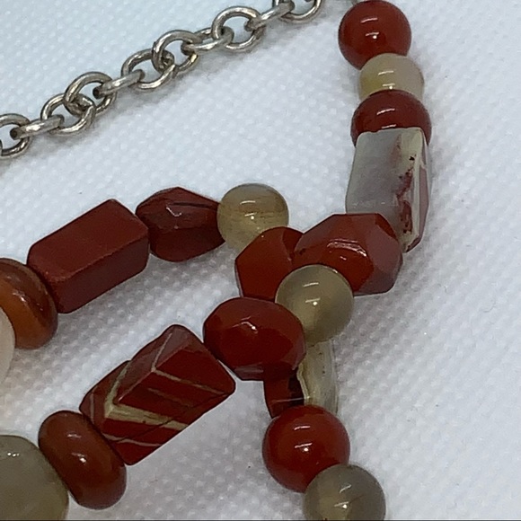 Handcrafted “Sedona” Carnelian Red Jasper & 925 Necklace & Earring Set - Picture 11 of 13